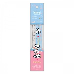 REGUA 15CM ACRILICA PANDA TILIBRA REF.346560