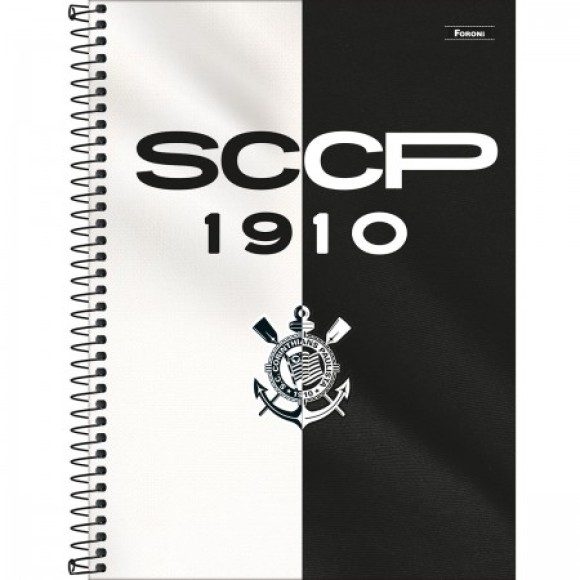 CADERNO UNIV.CD FORONI 240FLS 15M CORINTHIANS REF.33.8877-7