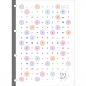 MONOBLOCO UNIVERSITÁRIO HAPPY 90 GRAMAS 80 FOLHAS