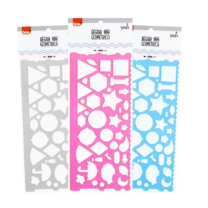 RÉGUA PLÁSTICA 20 CM GEOMÉTRICA BRW