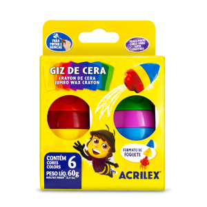 GIZ DE CERA FOGUETE 6 CORES