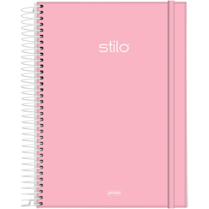 CADERNO UNIV.ESP.CD 80FLS JANDAIA STILLO ROSA PASTEL