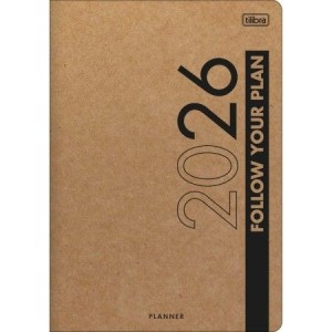 PLANNER TILIBRA 2026 GRAMPEADO 17,8 X 25,4 CM KRAFTWORK 90 G 