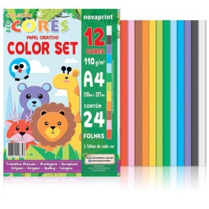 PAPEL COLOR SET A4 120GRS C/20FLS REF-5652RL
