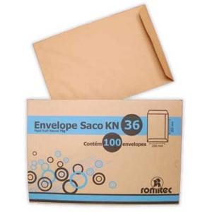 ENVELOPE SACO KRAFT 250X353 CX C/100 ROMITEC