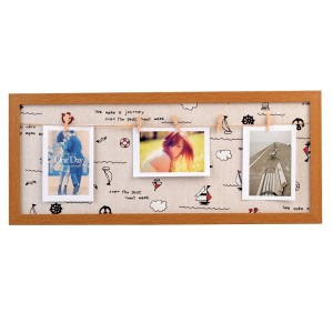 Porta Retrato De Plástico E Tecido Com Varal E Prendedor Forever Dolce Home - D019