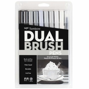 MARCADOR PINCEL DUAL BRUSH 10 CORES TOMBOW MOD.56171