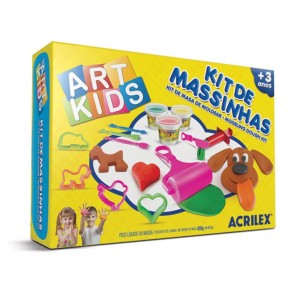 KIT MASSINHAS 4 COM 450 GR DE MASSA PARA MODELAR REF.40004 ACRILEX