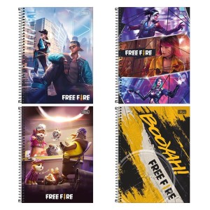 CADERNO UNIVERSITÁRIO C.D 80FLS FORONI FREE FIRE