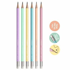 LÁPIS SWANO PASTEL COM BORRACHA HB STABILO