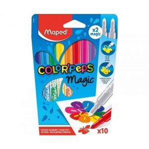 CANETA HIDROGRAFICA COLOR’ PEPS MAGIC 10 UNIDADES – MAPED