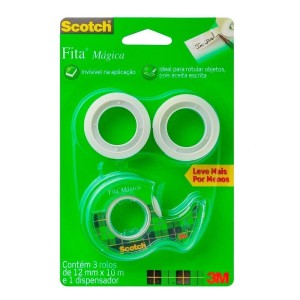 FITA ADESIVA MÁGICA 12X10 2ROLOS+1DIS HB004587521