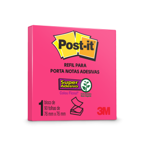 POST-IT REFIL POP UP 76X76 ROSA NEON 90FLS HB004310031