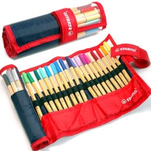 CANETA POINT 88 0,4 MM COM 25 CORES ESTOJO NYLON REF.8825/021 STABILO