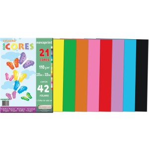 BLOCO ECOCORES 110gr 235x325mm c/21 CORES SORTIDAS PT 42 FL