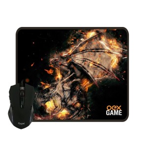 KIT MOUSE USB GAMER E MOUSE PAD MC102 ARENA OEX