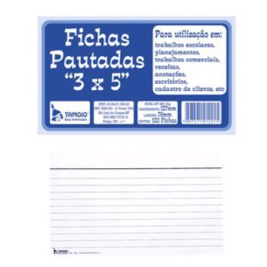 FICHA PAUTADA 3X5 C/100 TAMOIO REF.1201