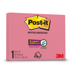 POST-IT 3M 76MM X 102MM ROSA PINK 90 FLS HB004657183