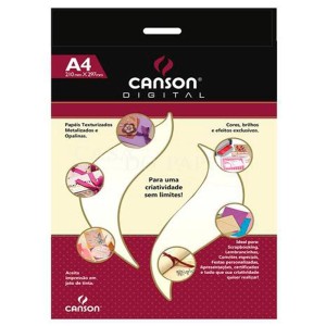 PAPEL PEROLIZADO DIGITAL 250G BRANCO 15FLS