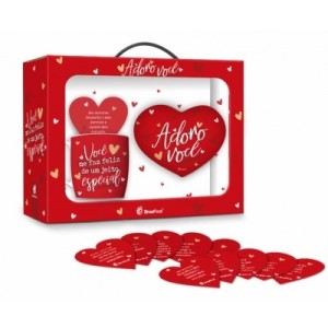 CANECA + ALMOFADA MINI - ADORO VOCÊ