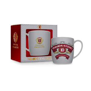 CANECA PORCELANA URBAN 360ML - AMIZADE - PARABÉNS AMIGO 10