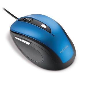 MOUSE MULTILASER COMFORT 6 BOTÕES USB AZUL/PRETO - MO244