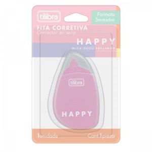 FITA CORRETIVA 5MMX6M HAPPY - BLISTER COM 1 UNIDADE