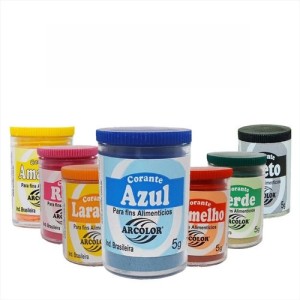 CORANTE LIQUIDO COMESTIVEL 10ML CORES ARCO IRIS