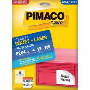 ETIQUETA INKJET + LASER 6284 PIMACO
