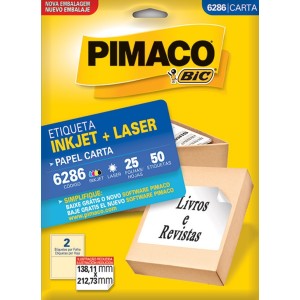 ETIQUETA INKJET + LASER 6286 PIMACO