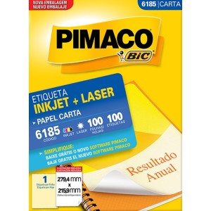 ETIQUETA INKJET + LASER 6185 PIMACO