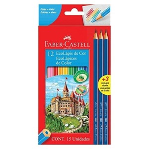 LAPIS DE COR 12 CORES PREMIUM QUALITY FABER CASTELL REF.120112