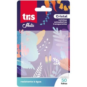 Bloco Adesivo Tris Holic Cristal 50Fls 75x75mm