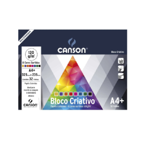 BLOCOL A4 120GRS CRIATIVO 8-CORES ESTUDANTE 32FLS REF-66667158