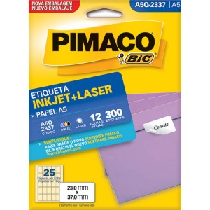 ETIQUETA INKJET + LASER A5Q-2337 PIMACO