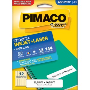 ETIQUETA INKJET + LASER A5Q-2372 PIMACO