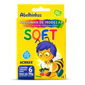 MASSINHA DE MODELAR 6 CORES SOFT ACRILEX