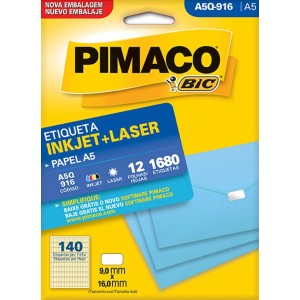 ETIQUETA INKJET + LASER A5Q-916 PIMACO