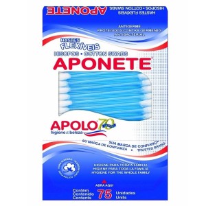 HASTES FLEXIVEIS APONETE APOLO 75 UNIDADES - COTONETE