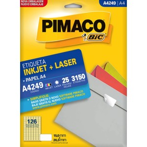 ETIQUETA INKJET + LASER A4249 PIMACO