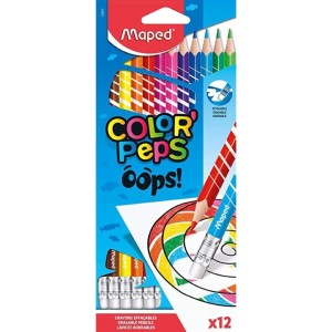 LAPIS COR C/12 COLOR PEPS APAGAVEL- REF 832812