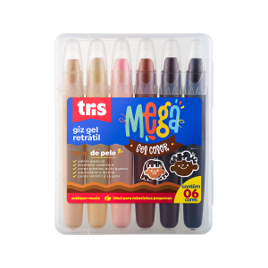 GIZ RETRÁTIL MEGA GEL COLOR TONS DE PELE 6 CORES - TRIS REF 604374