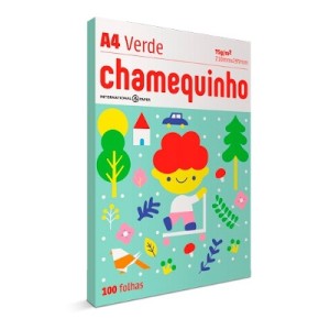 PAPEL SULFITE A4 75G CHAMEQUINHO 100FLS VERDE