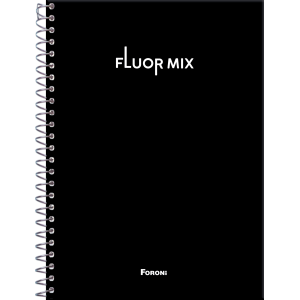 CADERNO UNIVERSITÁRIO C.D 80FLS FORONI FLUOR MIX PRETO REF.319514-6
