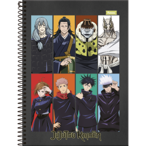 CADERNO UNIVERSITÁRIO C.D 80FLS FORONI JUJUTSU KAISEN