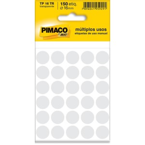 ETIQUETA PARA IDENTIFICAÇÃO TP-16 TRANSPARENTE PIMACO