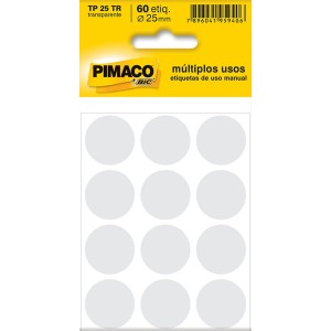 ETIQUETA PARA IDENTIFICAÇÃO TP-25 TRANSPARENTE PIMACO