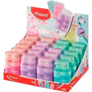 APONTADOR C/BORRACHA CONNECT PASTEL REF-049231