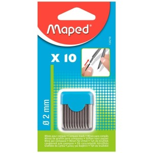 GRAFITE PARA COMPASSO MAPED 10 UNIDS