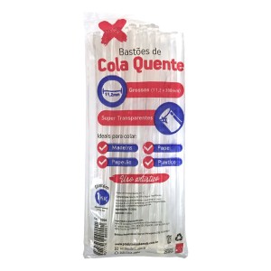 Bastão de Cola Quente Grosso 1kg – Super Transparente